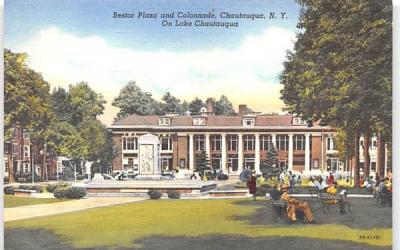 Bestor Plaza & Colonnade Chautauqua, New York Postcard