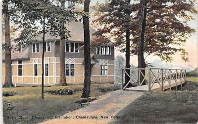 Boy's Club Chautauqua, New York Postcard