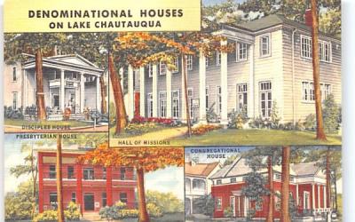 Denominational Houses Chautauqua, New York Postcard