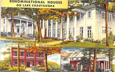 Denominational Houses Chautauqua, New York Postcard