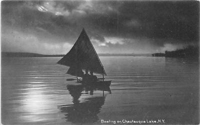 Boating Chautauqua, New York Postcard