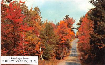 Greetings from Fall Leaves Cherry Valley, New York Postcard