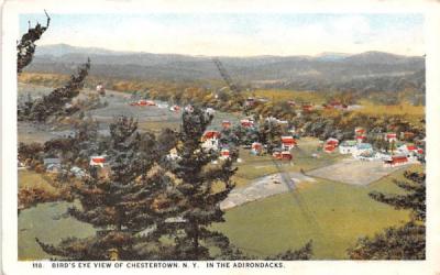 Bird's Eye View Chestertown, New York Postcard