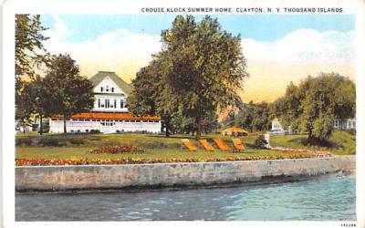 Crouse Klock Summer Home Clayton, New York Postcard