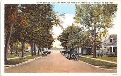 John Street Clayton, New York Postcard
