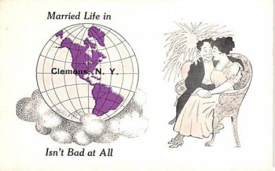 Married Life Clemons, New York Postcard