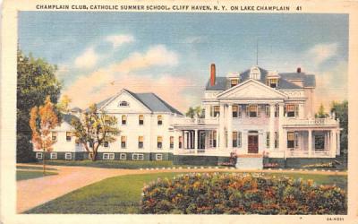 Champlain Club Cliff Haven, New York Postcard