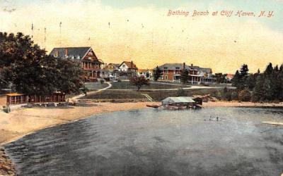 Bathing Beach Cliff Haven, New York Postcard