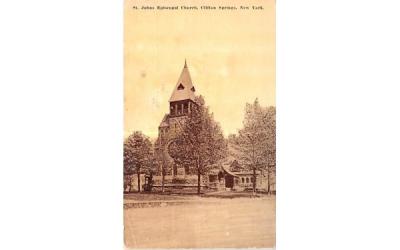 St Johns Episcopal Church Clifton Springs, New York Postcard