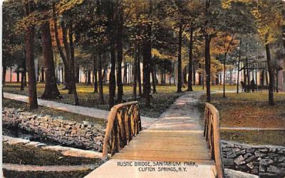 Rustic Bridge Clifton Springs, New York Postcard