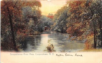 Susquehanna River View Cooperstown, New York Postcard