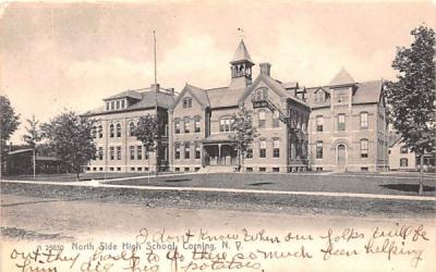 North Side High School Corning, New York Postcard