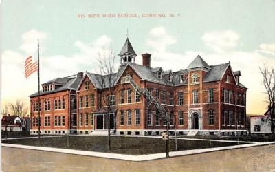 North Side High School Corning, New York Postcard