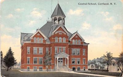 Central School Cortland, New York Postcard