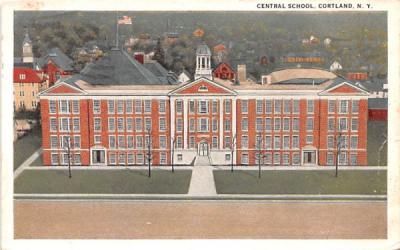 Central School Cortland, New York Postcard