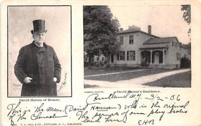 David Harum's Residence Cortland, New York Postcard