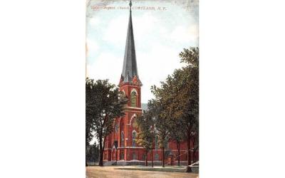 Baptist Church Cortland, New York Postcard