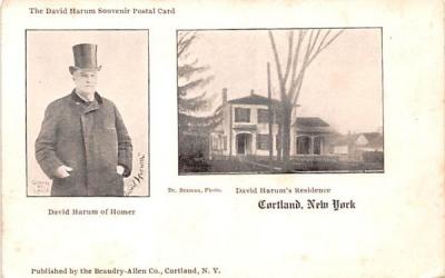 David Harum's Residence Cortland, New York Postcard