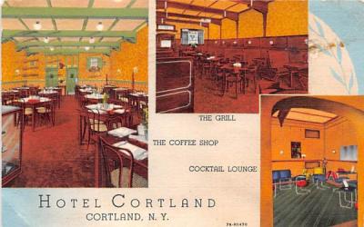 Hotel Cortland New York Postcard