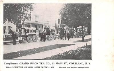 Grand Union Tea Co Cortland, New York Postcard