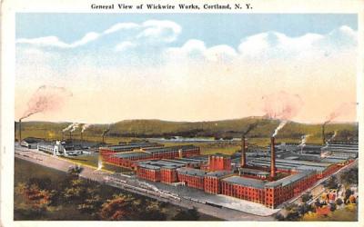 Wickwire Works Cortland, New York Postcard