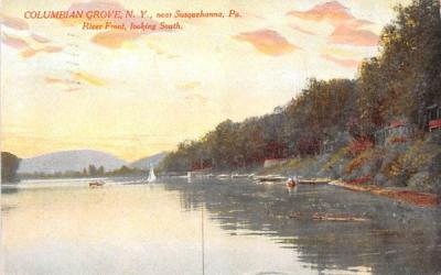 River Front Columbian Grove, New York Postcard