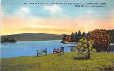 Eagle Bay Cedar Island, New York Postcard