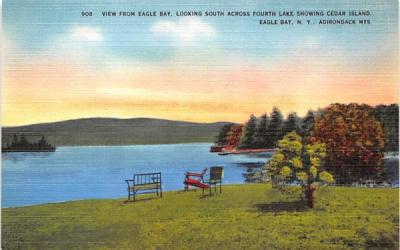 Eagle Bay Cedar Island, New York Postcard