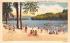 Bathing Beach Corinth, New York Postcard