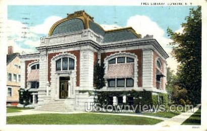 Free Library - Dunkirk, New York NY Postcard