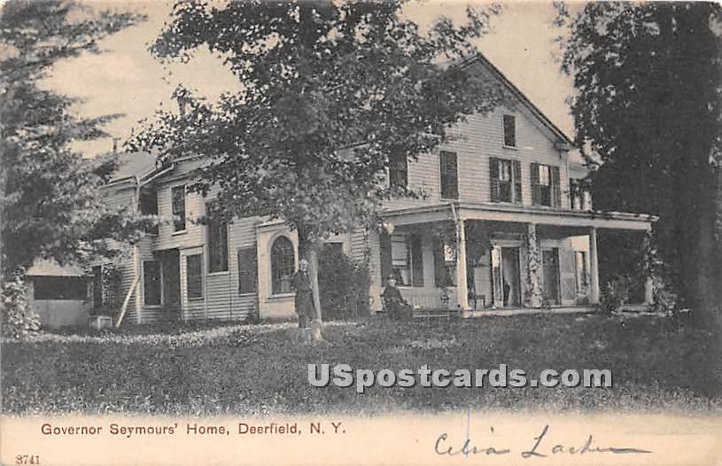 Governor Seymours' Home - Deerfield, New York NY Postcard