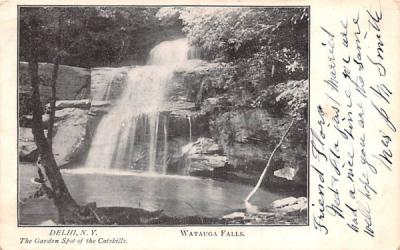 Watauga Falls Delhi, New York Postcard