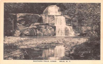 Wautauga Falls, Lower Delhi, New York Postcard