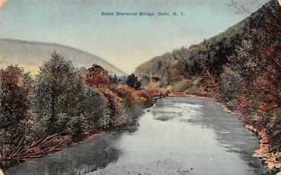 Below Sherwood Bridge Delhi, New York Postcard