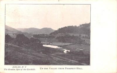 Up the Valley from Prospect Hill Delhi, New York Postcard
