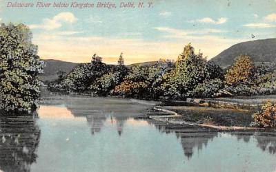 Delaware River Delhi, New York Postcard