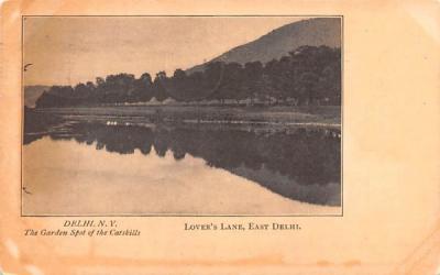 Lover's Lane Delhi, New York Postcard
