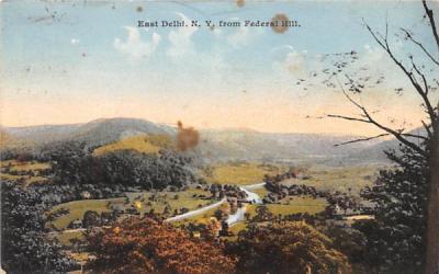 From Federal Hill Delhi, New York Postcard