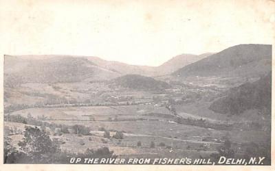 Up the River from Fisher's Hill Delhi, New York Postcard