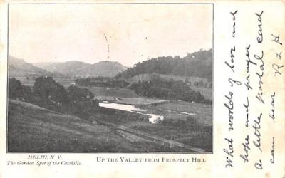 Up the Valley from Prospect Hill Delhi, New York Postcard