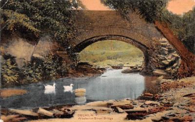 Woolerton Street Bridge Delhi, New York Postcard