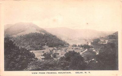 From Federal Mountain Delhi, New York Postcard