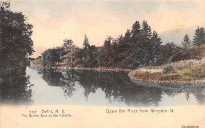 Down the River from Kingston St Delhi, New York Postcard
