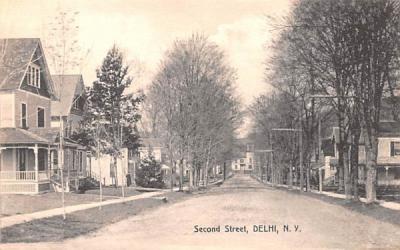 Second Street Delhi, New York Postcard