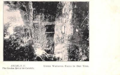 Upper Watauga Falls in Dry Time Delhi, New York Postcard