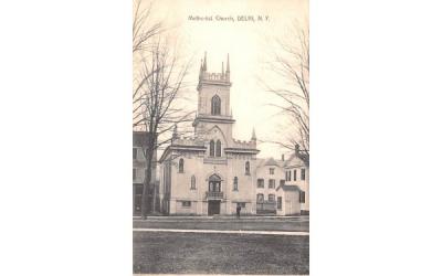Methodist Church Delhi, New York Postcard