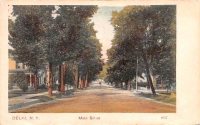 Main Street Delhi, New York Postcard
