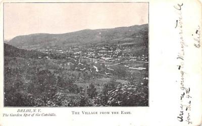 Village from the East Delhi, New York Postcard