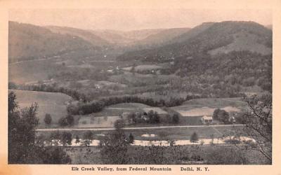Elk Creek Valley Delhi, New York Postcard