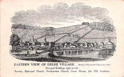 Eastern View of Delhi Village New York Postcard